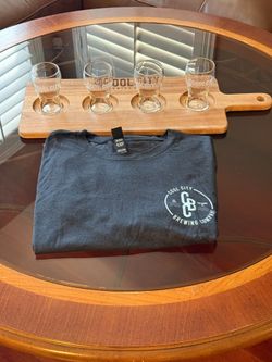 Beer Flight Set & T-Shirt Cool City Brewery *New/Unused* $15