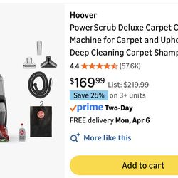 Hoover PowerScrub Deluxe Carpet Cleaner Machine