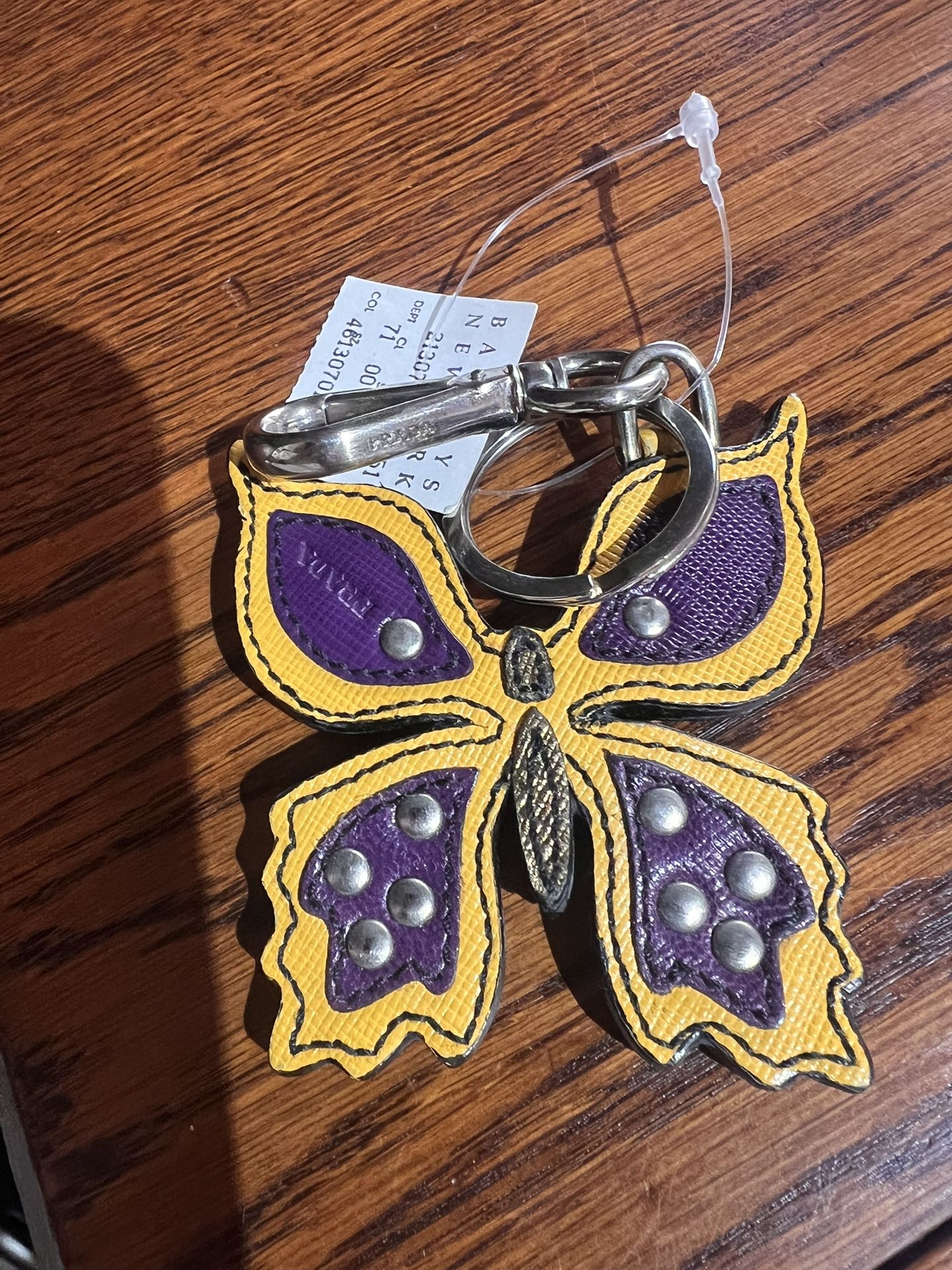 Authentic Leather Prada Keychain π₯