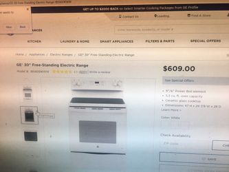 New GE 30” Electric Stove self cleaning White