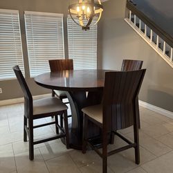 Wood Dining Table w/ Chairs