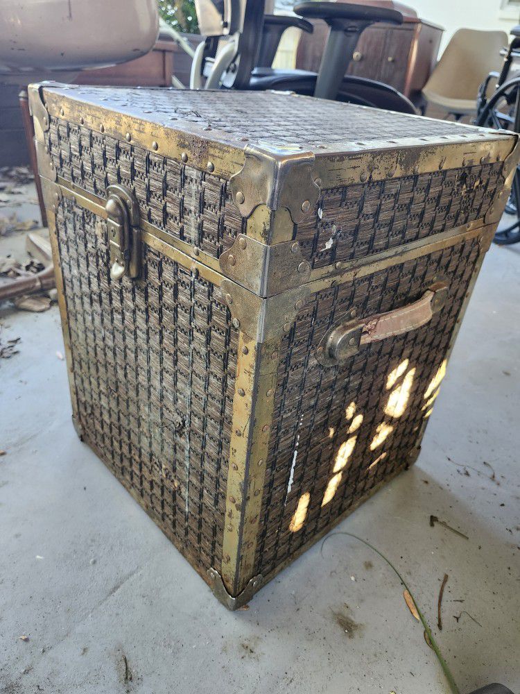 Attic Find 100-year-old Vintage Antique Hat Box Storage Case