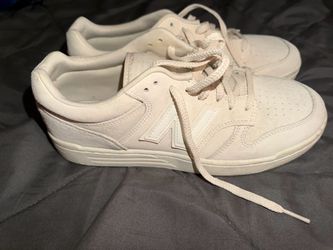 New Balance White Low-Top Sneakers