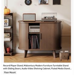 Mid Century Modern Record Cabinet 