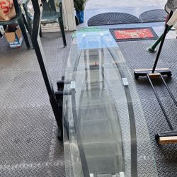 TV Stand Glass with black frame