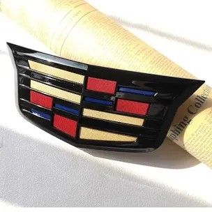 3D Black&3Color Logo Car Auto Front Grille Emblem For Cadillac XTS ATS XT6 XT5