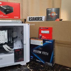 🖥️ Custom White Gaming PC Setup | RTX 3070 + Ryzen 7 + 32GB RAM + 180Hz Monitor 🔥
