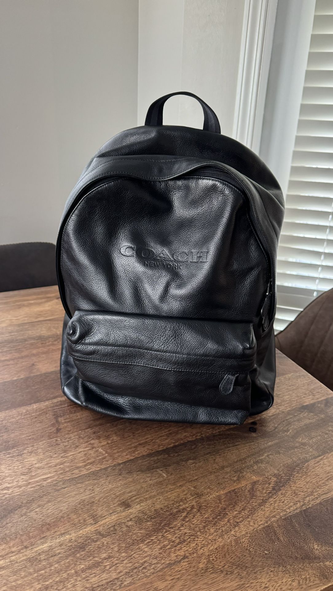 Coach Black Charles Leather Campus Backpack Bag