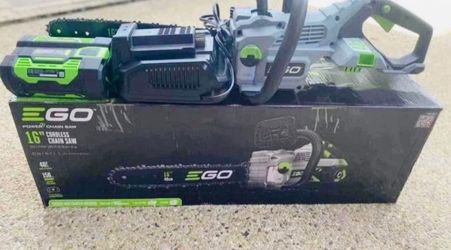 EGO Power+ CS1613 16-Inch 56-Volt Lithium-ion Cordless Chainsaw with 2.5Ah battery and charger inclu