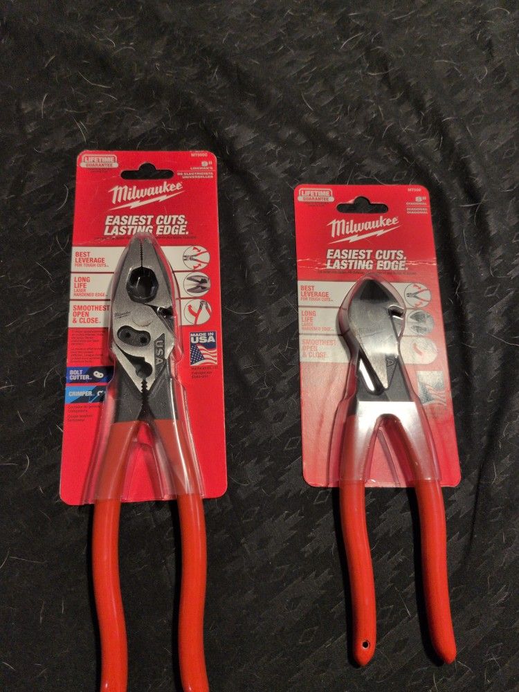 Milwaukee 9" Lineman's and 8" Diagonal
