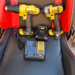 DEWALT Drill, Impact, Battery And Charger 20 V