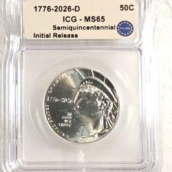 #607 Half Dollar 2026 Semiquincentennal Coin