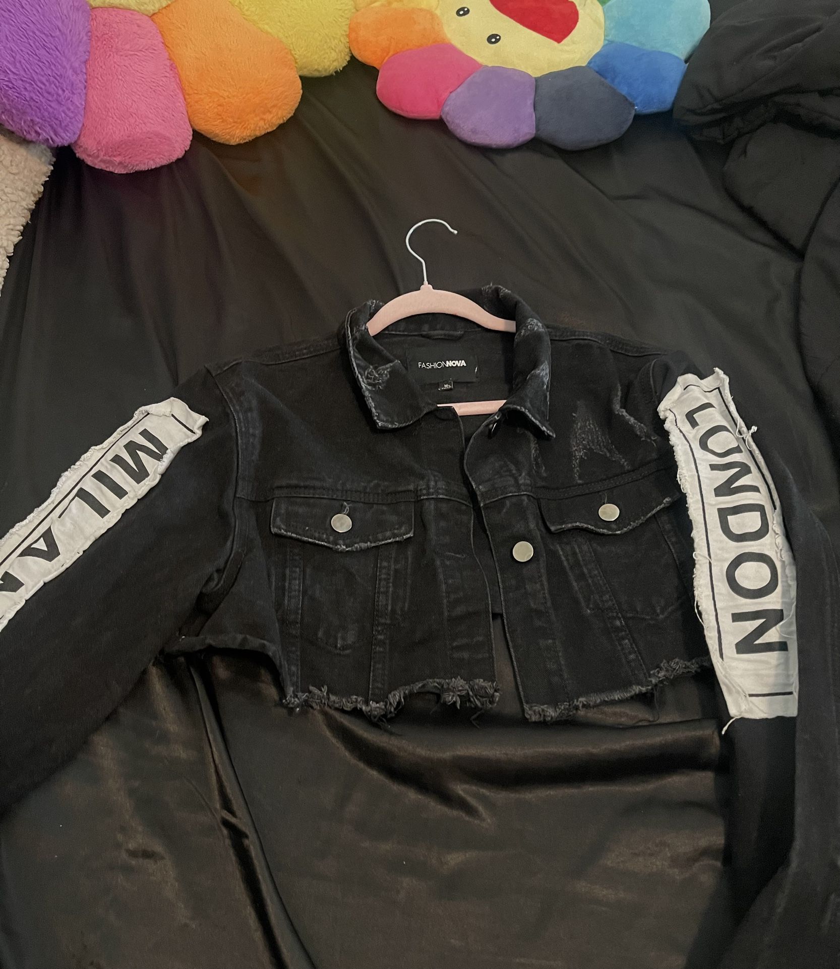 Jeans Jacket Crop Top | Size: M