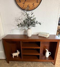 Bookcase console media cabinet