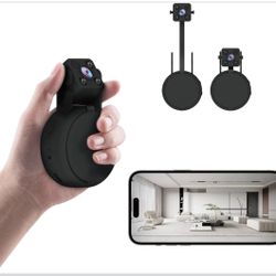 Mini Hidden Spy Camera - FHD 1080P - Small Nanny Cam for Home Security, Indoor/Outdoor Use - Night Vision