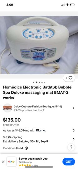 Homedics Electronic Bathtub Bubble Spa Delux