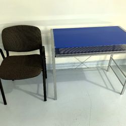 Computer Table with Chair,36W X 20D X 30H,Top Glass
