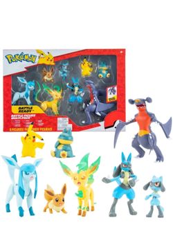 Pokemon 37750 Pack DE 8 FIGURAS BOTI BATALLA Region SINNOH, Aluminium
