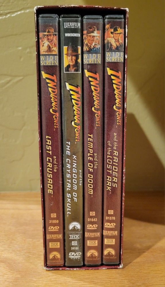 The Adventures Of Indiana Jones Complete DVD Box Set Movie Collection Widescreen