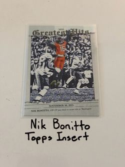 Nik Bonitto Denver Broncos LB Topps Short Print Insert Card.