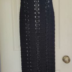 Crochet  Maxi Dress (Black)