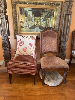 Gorgeous red Fabric Side Chairs
