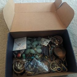 Box Of Cosmetic Jewelry 