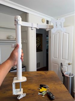 White Monitor arm for desk