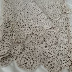 Hand Crocheted Table Cloth 60” by 76”