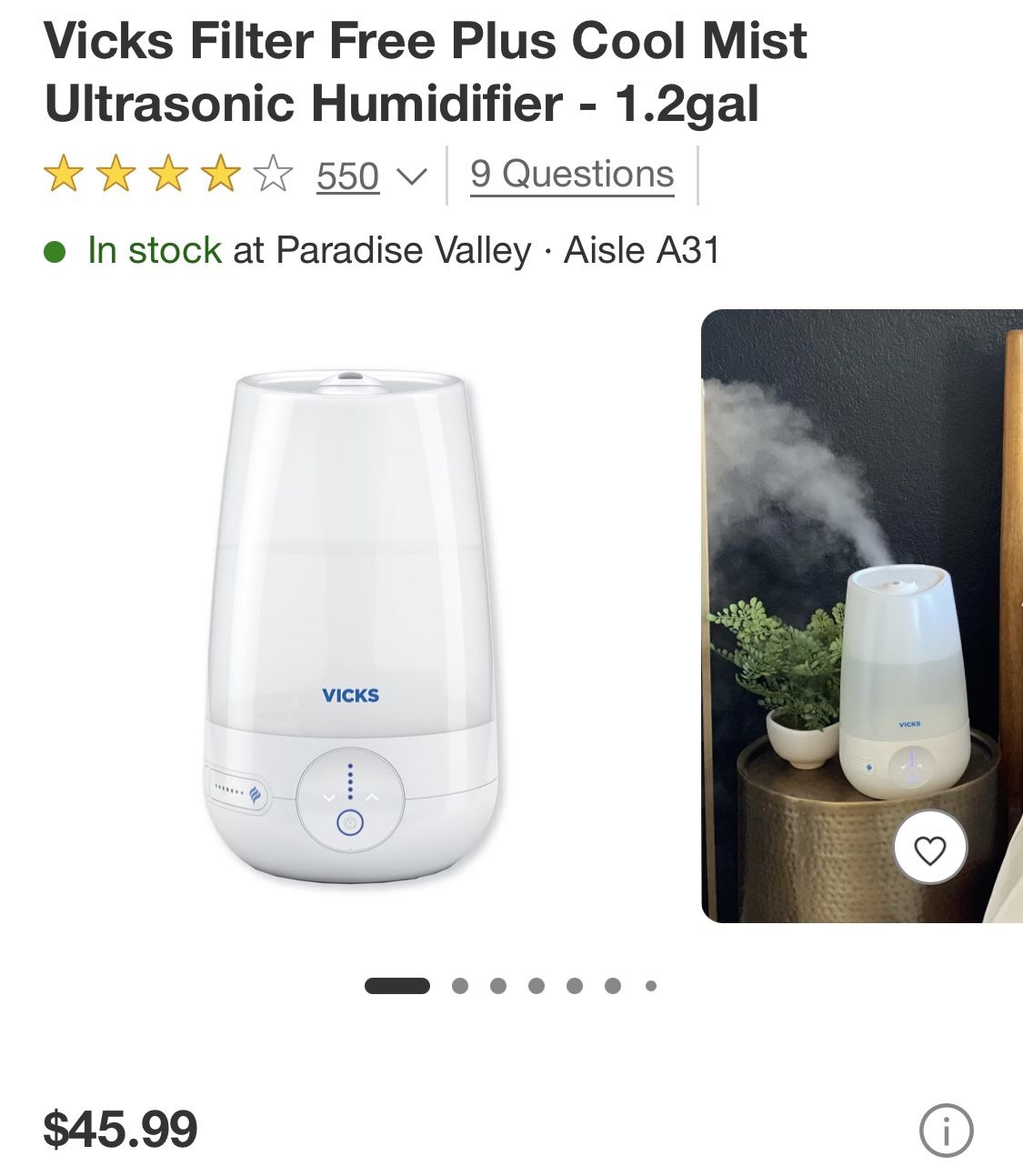 Ultrasonic Cool Mist Humidifier 