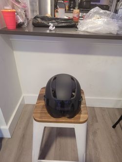 Matte Black Bike Helmet with Visor