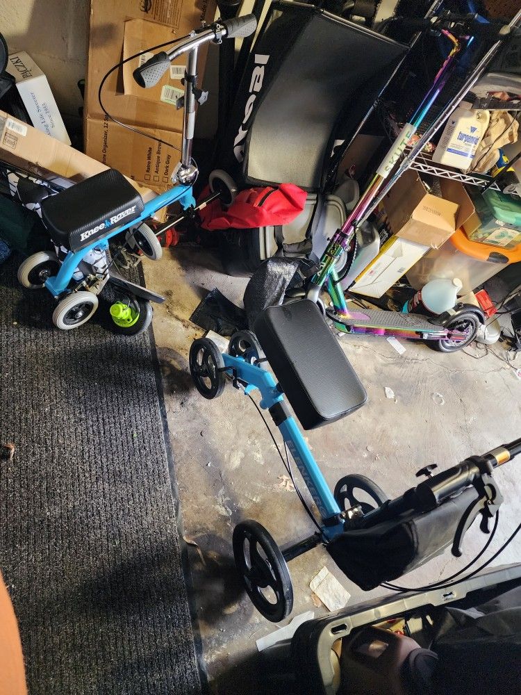 Matching Adult And Child Knee Scooters
