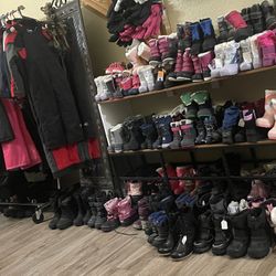 Snow /winter jackets , pants - bib -gloves boots  kids size -adult sizes start $20 and up