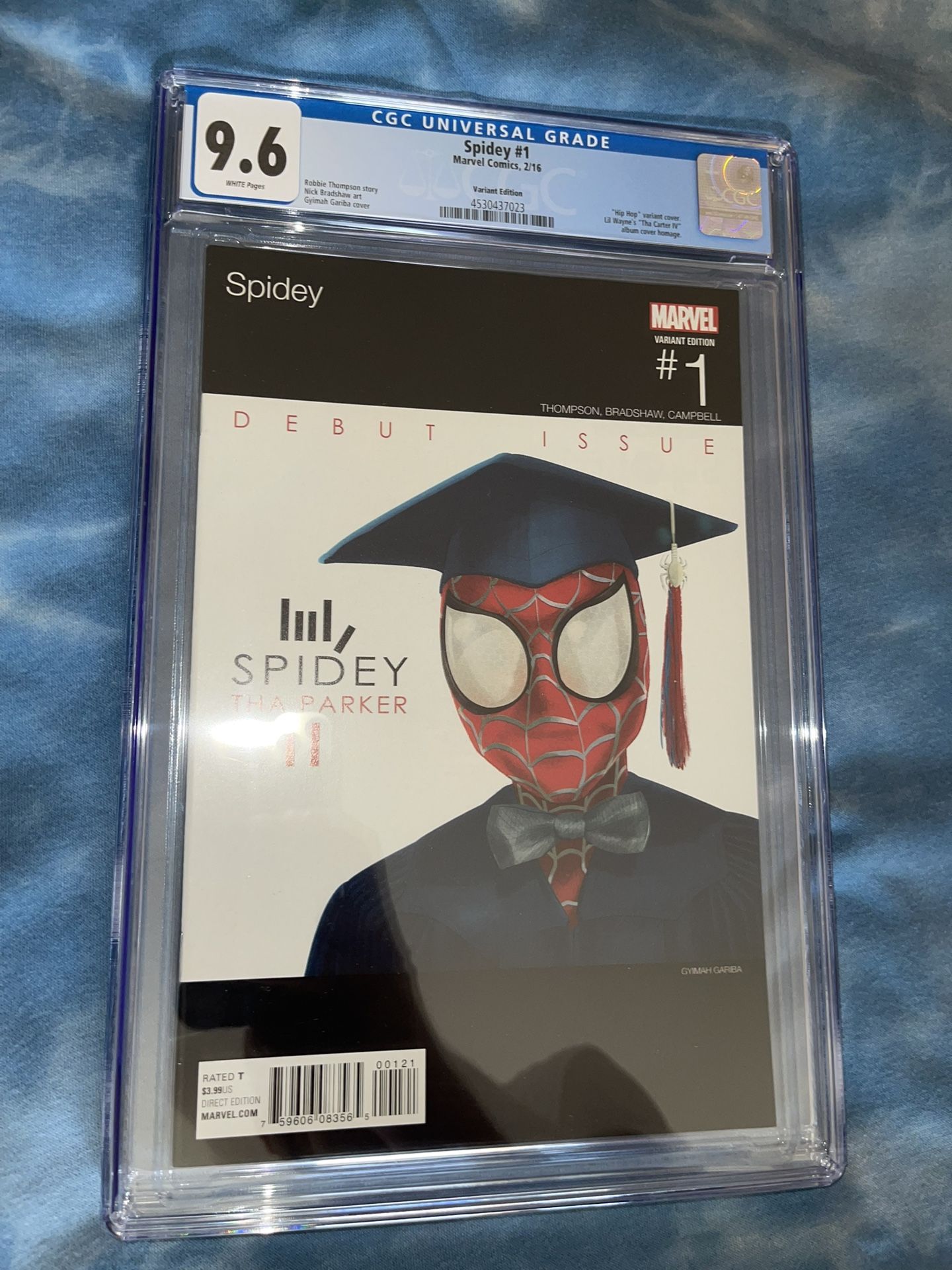 SPIDEY #1 2016 CGC 9.6 GARIBA HIP-HOP LIL WAYNE’S CARTER IV COVER VARIANT
