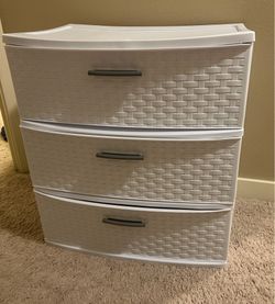 White Plastic Storage Drawers
