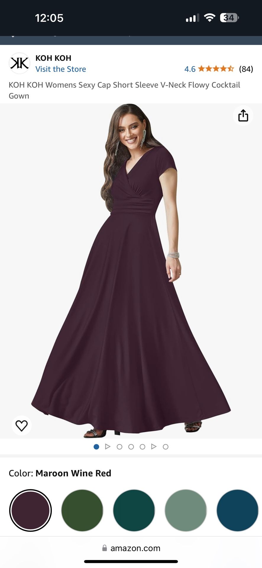 2XL KOH KOH Maroon Wine Red Dress