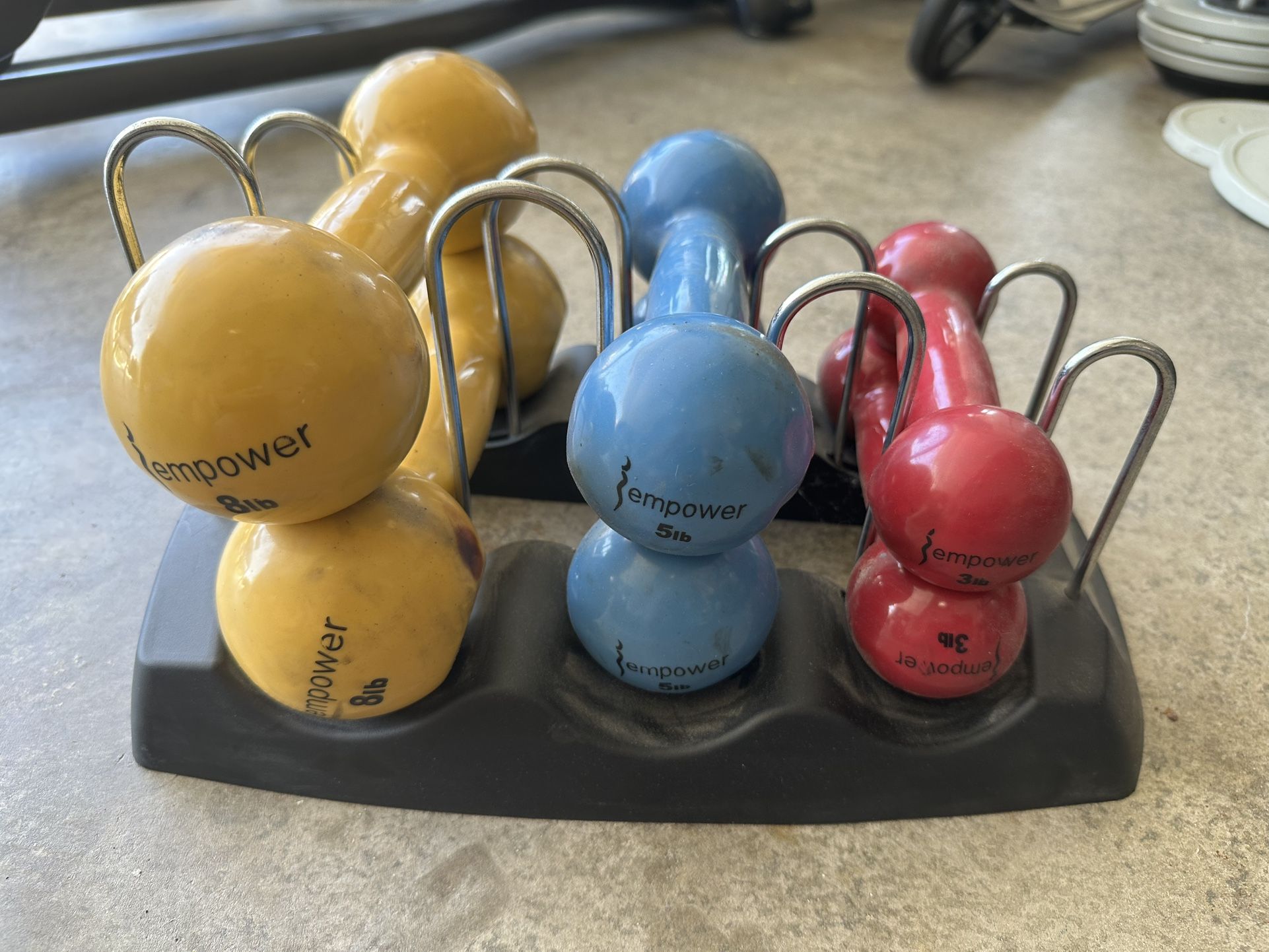 3lbs , 5lbs, 8lbs Weight Set With Holders