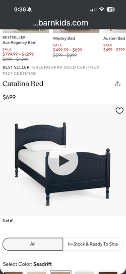 Pottery Barn - Twin bed with trundle.