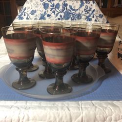 Libbey Brown Nova goblets. Wow !!!