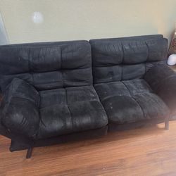 Black adjustable couch