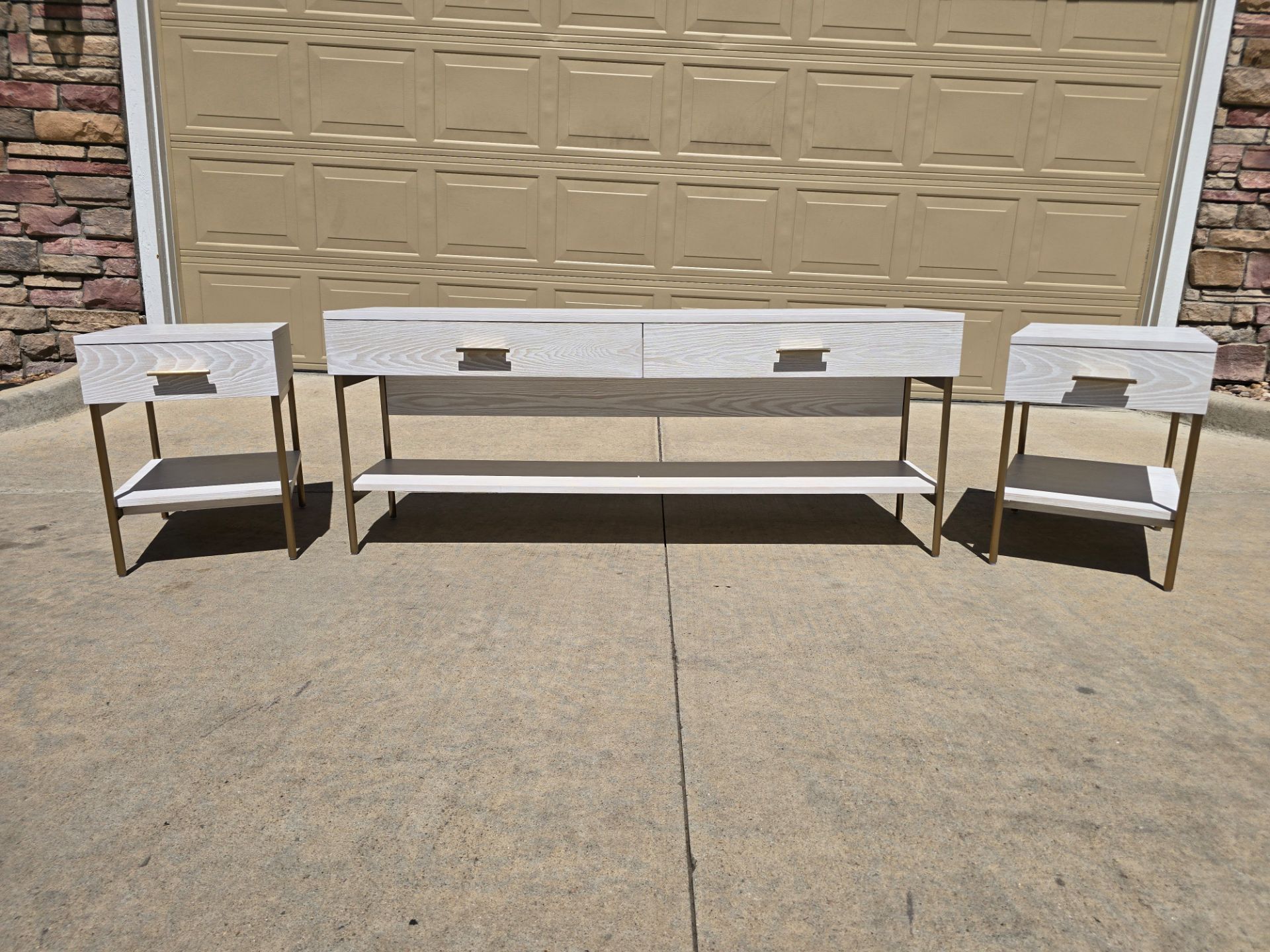 West Elm Foundry 3 Piece Matching Console & Side Table Set