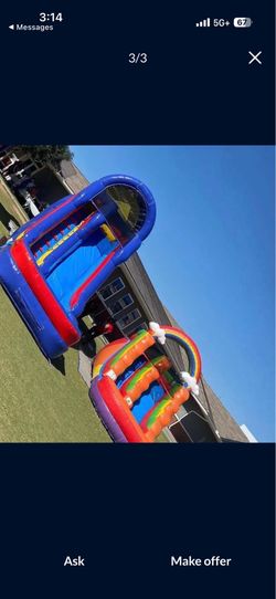 Bounce house and slide