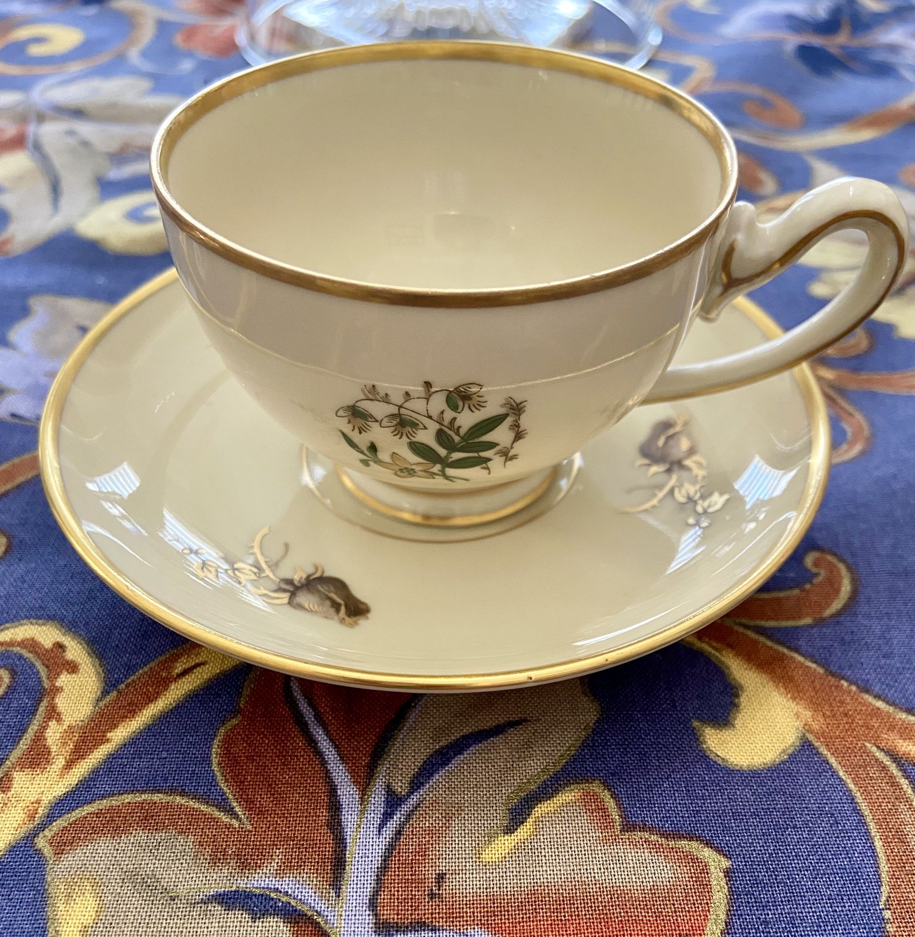 Vintage Demitasse Cup & Saucer NHS Kongens Lyngby Denmark