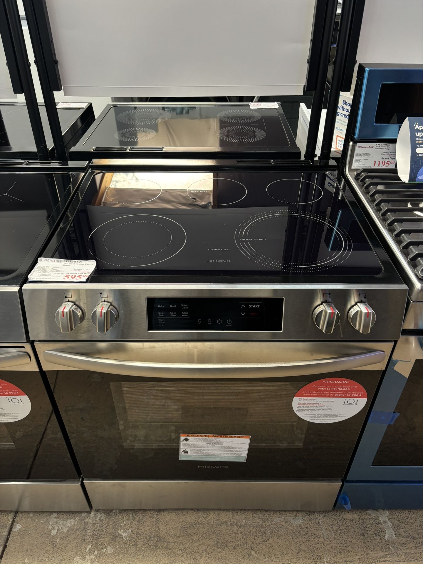 New FRIGIDAIRE 30” Front Control Electric Range