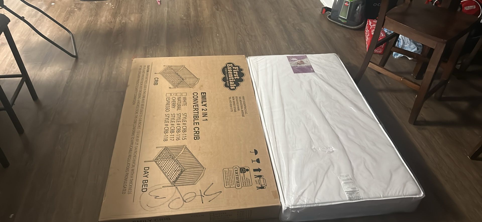 Baby Crib And Mattress 