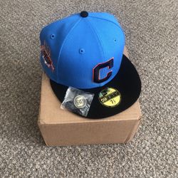 Hat Club Exclusive Cleveland Indians 2 Tone Jacobs Field 10th Anniversary 7 3/8 New Unworn With Tags With Pin