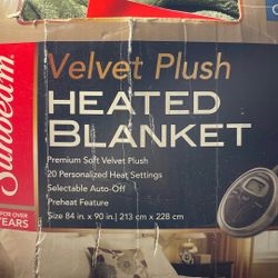 Sunbeam Heated Throw Blanket Fleece 