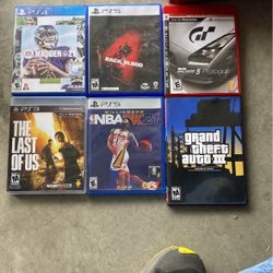 Ps5 ps4 ps 3. and ps2 games