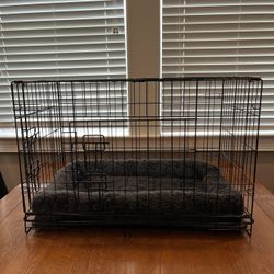 Metal Pet Crate with Comfy Pad (washable)