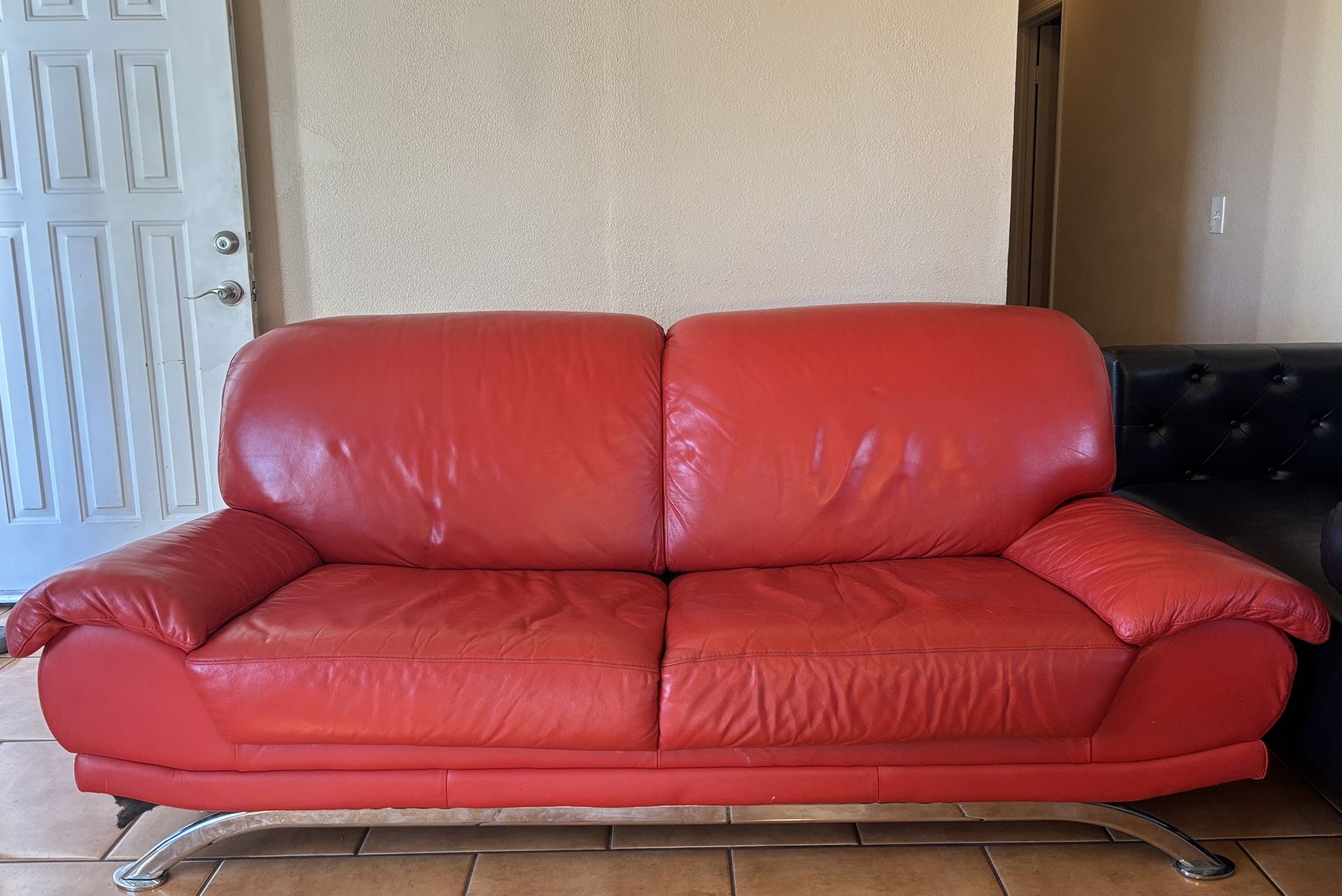 Red Leather Couch